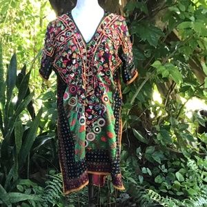 Indian Tunic with embroidery and mirrors
